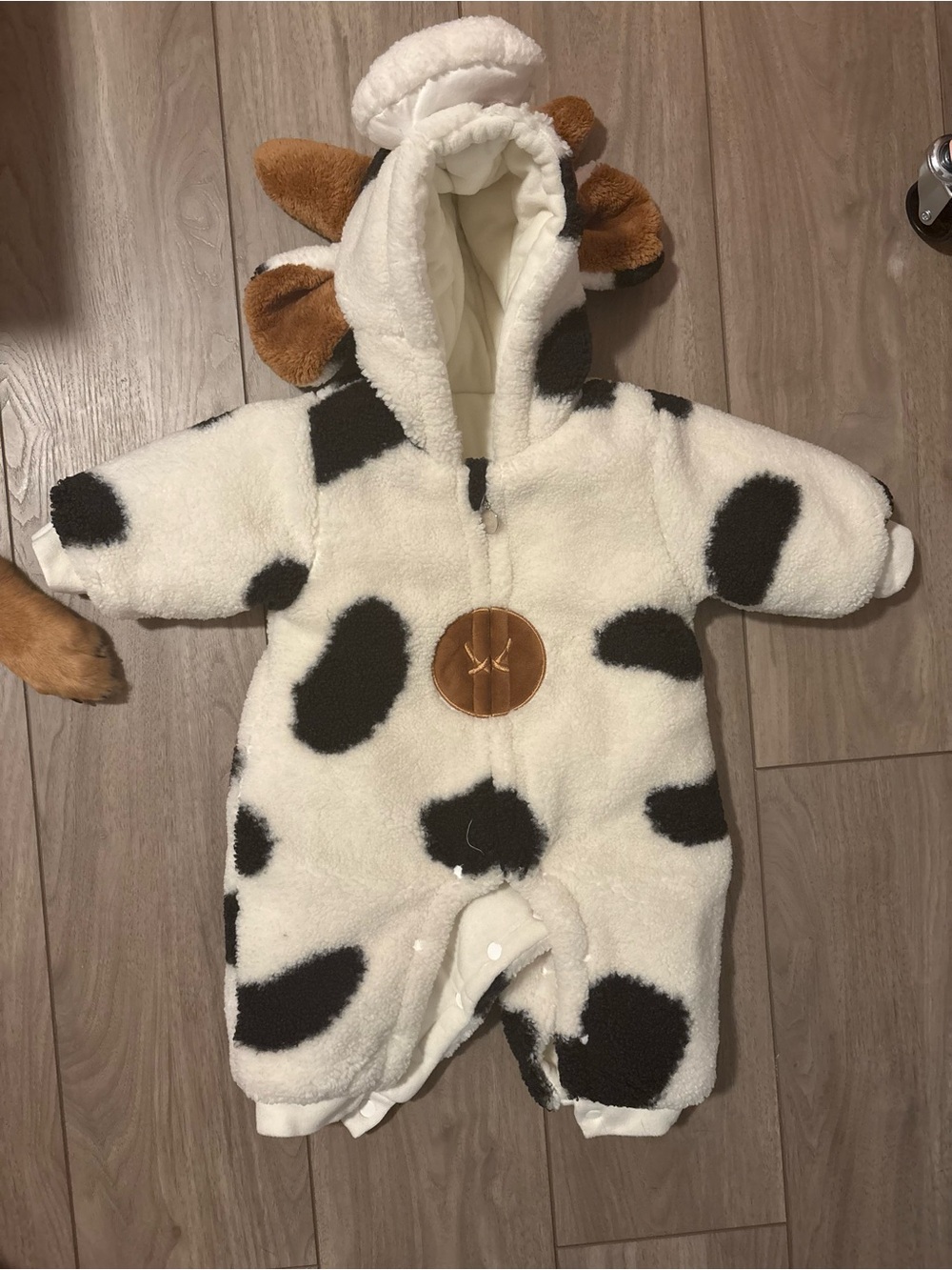 Fleece Cow costume/ One-Piece Snowsuit